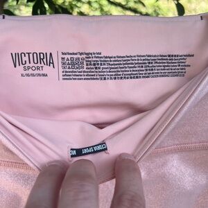 Victoria's Secret Sport Pink Shimmery ankle length leggings